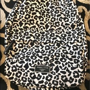 Kendall and Kylie b/w leopard backpack